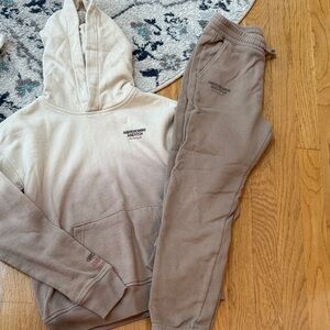 Abercrombie & Fitch Beige Hoodie and Joggers Set